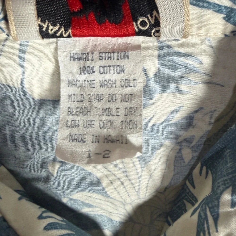 Hawaii Station Kids Blue Pineapple Aloha Shirt and Shorts Set Size 1-2 Hawaii
